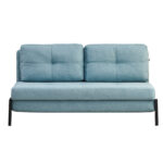 Sofa-bed Hafrene fabric in petrol color 151x94x71cm - Слика 3