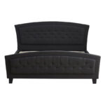 Double bed Camaro fabric in anthracite color 160x200cm - Image 3