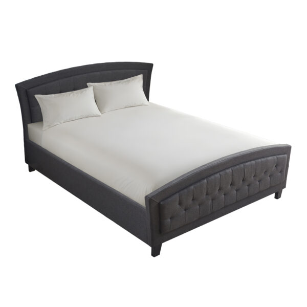 Double bed Camaro fabric in anthracite color 160x200cm