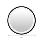 Led mirror  Goslyn Inart in black shade D55.4x4.5cm - Image 4