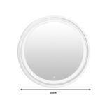 Mirror Led Goslyn Inart in white shade D55.4x4.5cm - Image 4