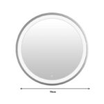 Mirror Led Starli Inart in bronze shade D70x5.5cm - Слика 4