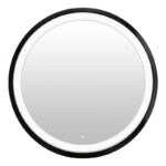 Огледало LED Starli Inart во црна нијанса D70x5.5cm