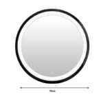 Mirror Led Starli Inart in black shade D70x5.5cm - Image 4