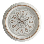 Alicce Inart wall clock in antique white and gold tone D58.2x5.6cm