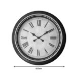 Plasma Inart wall clock in antique black and gold tone D63.5x5.6cm - Слика 2
