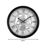 Rabby Inart wall clock in black antique shade D45.3x6.5cm - Слика 2