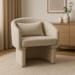 Armchair Playmob fabric in beige shade 69x65x79cm - Image 2