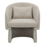Armchair Playmob fabric in beige shade 69x65x79cm - Image 5