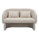Two-seater sofa Playmob beige fabric 128x65x79cm - Слика 5