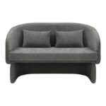Two-seater sofa Playmob gray fabric 128x65x79cm - Слика 5