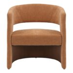Armchair Leicy fabric in brown shade 69x63x76.5cm - Слика 5