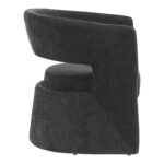 Armchair Leicy fabric in black shade 69x63x76.5cm - Image 4