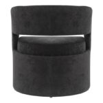 Armchair Leicy fabric in black shade 69x63x76.5cm - Image 6