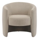 Barken armchair fabric in beige shade 77x74.5x73cm - Слика 5
