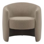 Barken armchair fabric in gray-beige shade 77x74.5x73cm - Слика 5