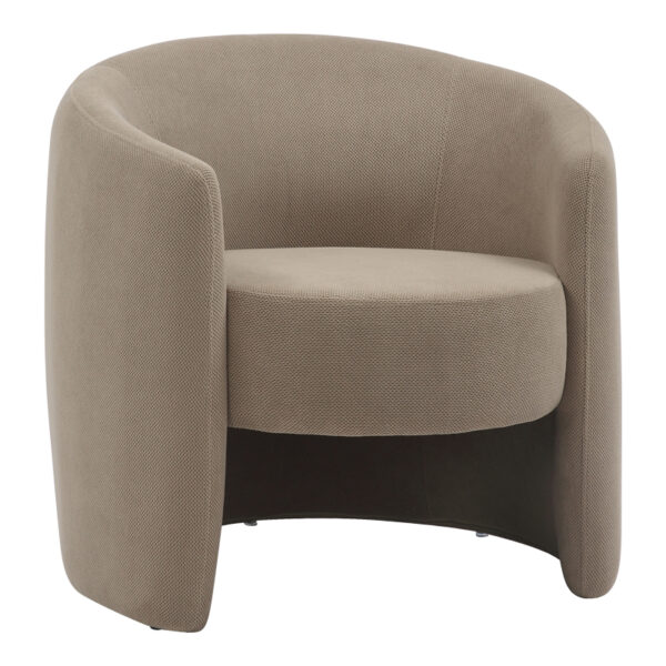 Barken armchair fabric in gray-beige shade 77x74.5x73cm