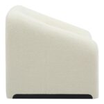 Armchair Clous boucle fabric in off-white shade 86x77x73.5cm - Image 4