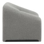 Armchair Clous bouclé fabric in light gray shade 86x77x73.5cm - Image 4