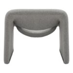 Armchair Clous bouclé fabric in light gray shade 86x77x73.5cm - Image 6