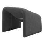 Armchair Clous bouclé fabric in charcoal shade 86x77x73.5cm - Image 3