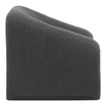Armchair Clous bouclé fabric in charcoal shade 86x77x73.5cm - Image 4