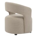Armchair Lemouton fabric in beige shade 69.5x66x80cm - Слика 3