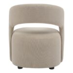 Armchair Lemouton fabric in beige shade 69.5x66x80cm - Слика 6