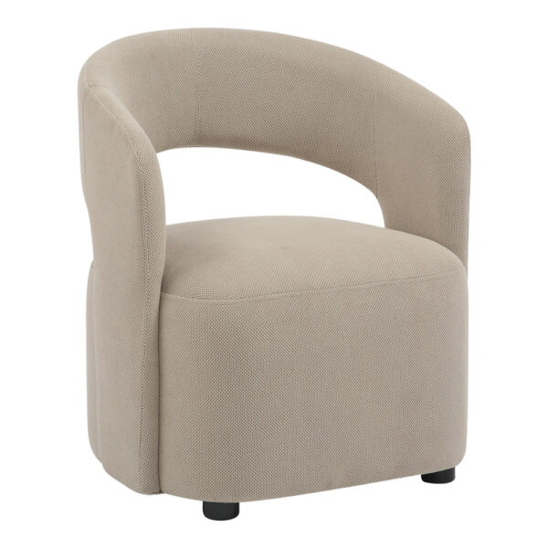 Armchair Lemouton fabric in beige shade 69.5x66x80cm