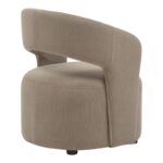 Armchair Lemouton fabric in gray-beige shade 69.5x66x80cm - Слика 3