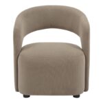 Armchair Lemouton fabric in gray-beige shade 69.5x66x80cm - Слика 5