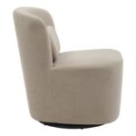 Swish rotating armchair boucle fabric in beige shade 63x76x76.5cm - Слика 4