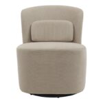 Swish rotating armchair boucle fabric in beige shade 63x76x76.5cm - Слика 5