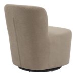 Swish rotating armchair bouclé fabric in gray-beige shade 63x76x76.5cm - Слика 3