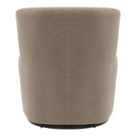 Swish rotating armchair bouclé fabric in gray-beige shade 63x76x76.5cm - Слика 6