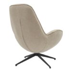 Armchair rotaitng Flago boucle fabric in beige shade 85x88x103.5cm - Слика 3