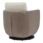 Armchair rotating Coupa fabric in beige shade 75x77x79cm - Слика 3