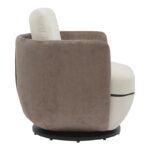 Armchair rotating Coupa fabric in beige shade 75x77x79cm - Слика 4