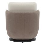 Armchair rotating Coupa fabric in beige shade 75x77x79cm - Слика 6