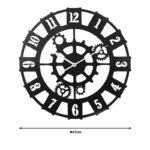 Wall clock Idanst Inart metal in black shade 47x2x47cm - Image 2