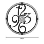 Wall clock Confu Inart metal in black shade 50x2.5x50cm - Слика 2