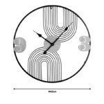 Wall clock Tanel Inart metal in black shade 60x2.5x60cm - Слика 2