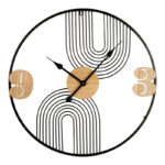 Wall clock Tanel Inart metal in black shade 60x2.5x60cm