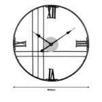 Wall clock Latine Inart metal in black shade 60x2.5x60cm - Image 2