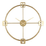 Wall clock Hunga Inart metal in gold color 60x7.5x60cm