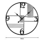 Wall clock Quarta Inart metal in black shade 60x2.5x60cm - Слика 2