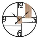 Wall clock Quarta Inart metal in black shade 60x2.5x60cm