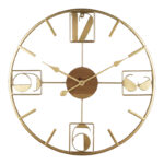 Wall clock Karf Inart metal in gold color 60x3x60cm