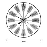 Wall clock Fepo Inart metal in black shade 80x3x80cm - Слика 2