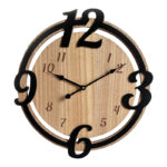 Wall clock Anga Inart metal in black shade 46x3.5x50cm